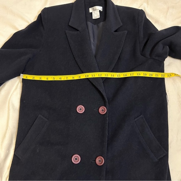 Giardy | Full Length Pea Coat | Double Breasted | Wool/kashmere | Navy | Size M - Picture 8 of 8